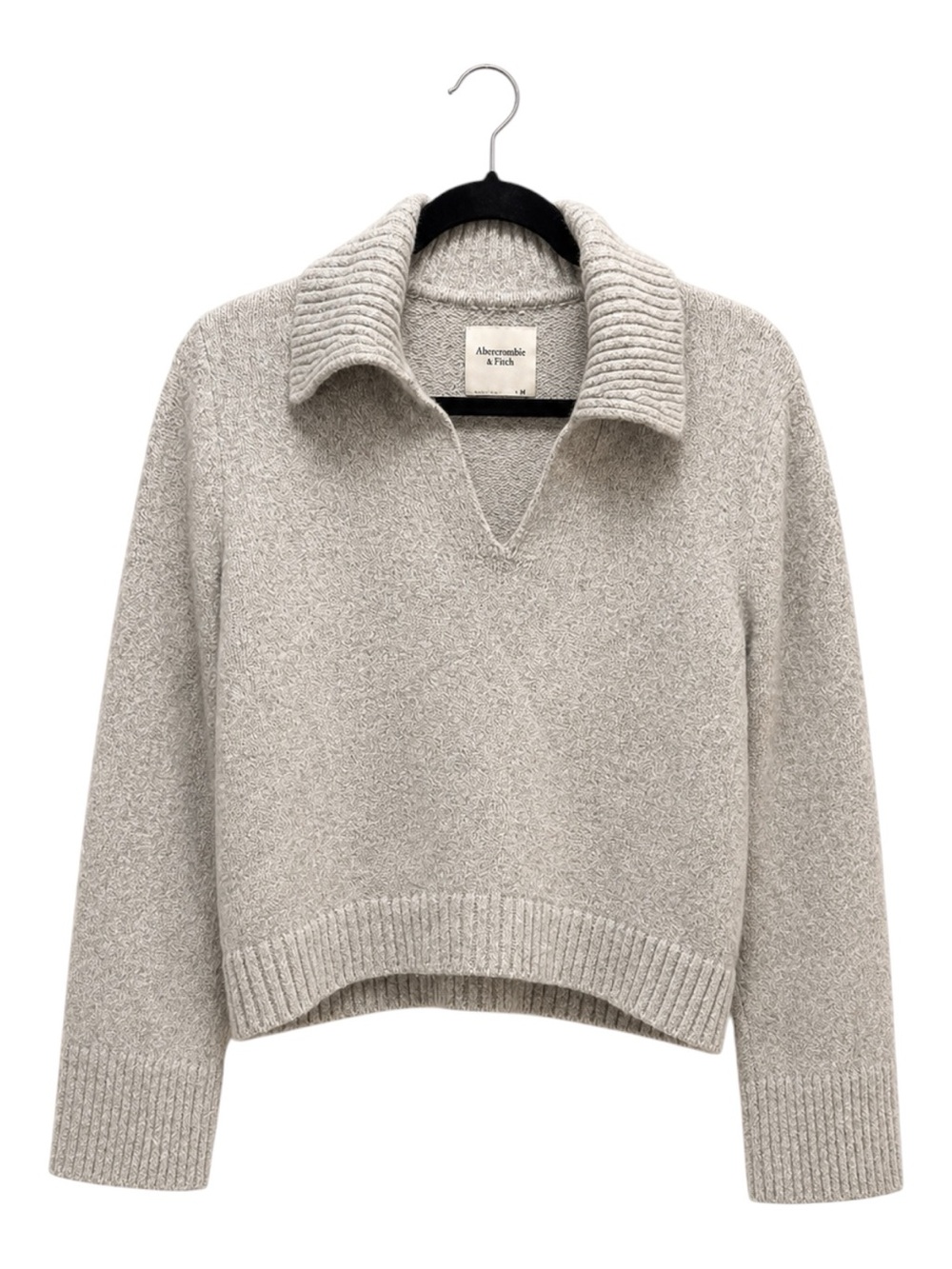 Abercrombie & Fitch Gray Popover top  Sweater Size M EUC